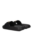 Versace Schwarze Leder-Slipper