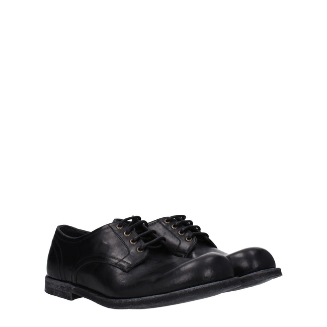 Dolce & Gabbana Black Leather Oxford and Derby Shoes