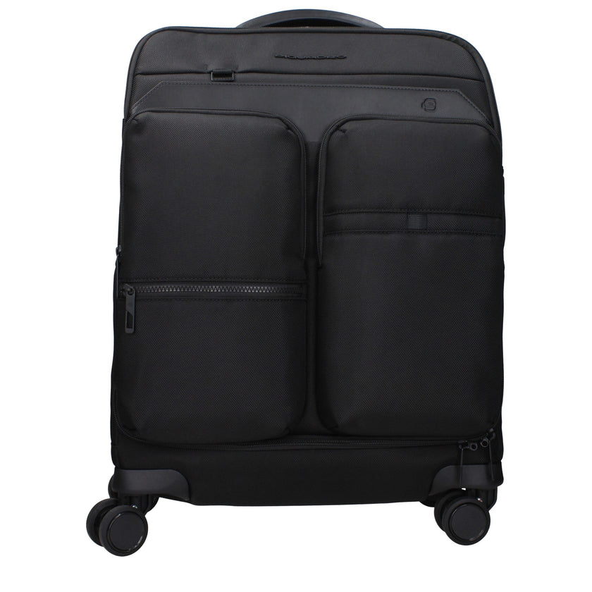 Piquadro Schwarze Stoff-Gepäck- und Reisetasche