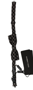 Dolce & Gabbana Braune Seide Polka Dot Jacquard Herren Fliege Papillon