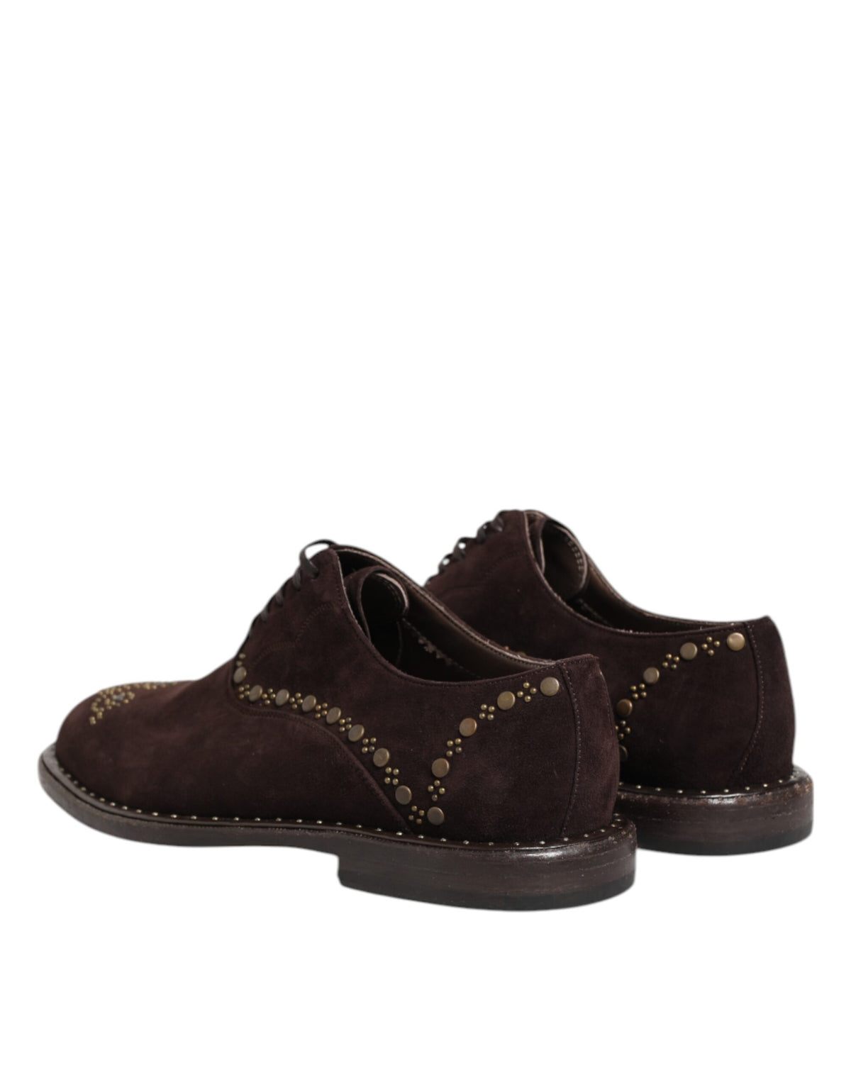 Dolce & Gabbana Brown Velvet Oxford Lace-Up Shoes
