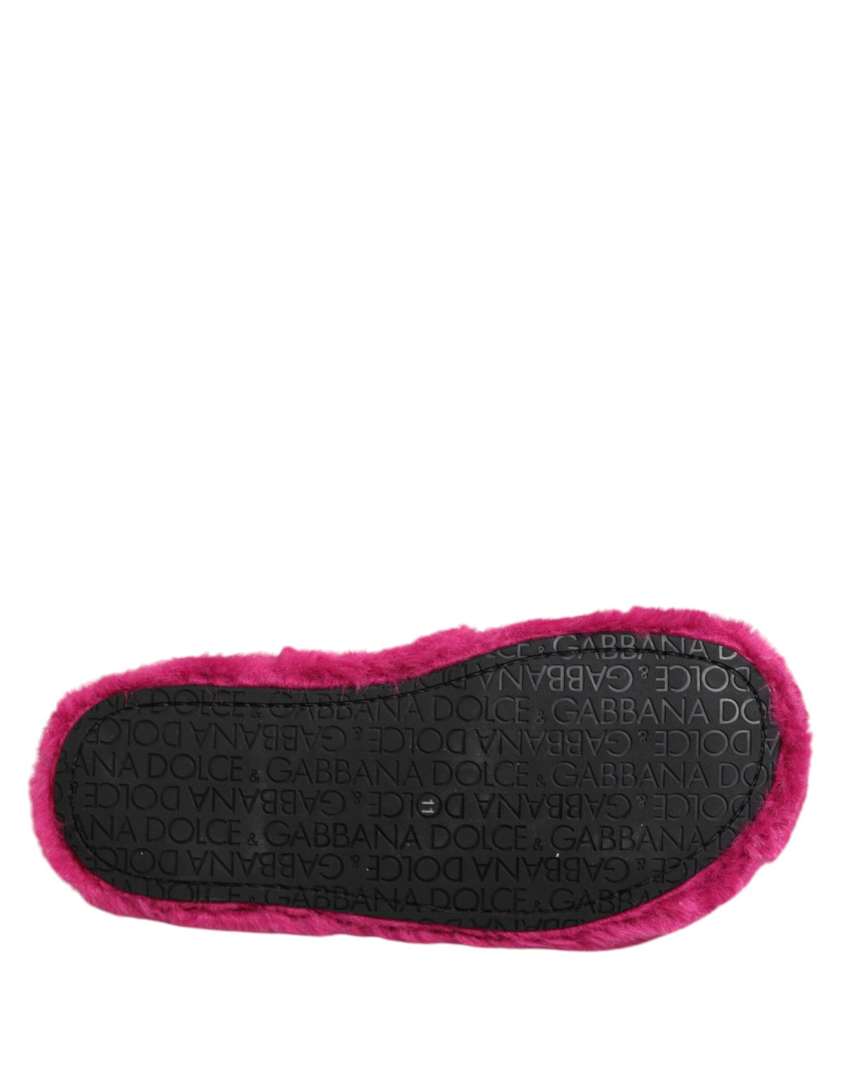 Dolce & Gabbana Rosa Acryl Kunstfell Herren Flats Sandalen Schuhe