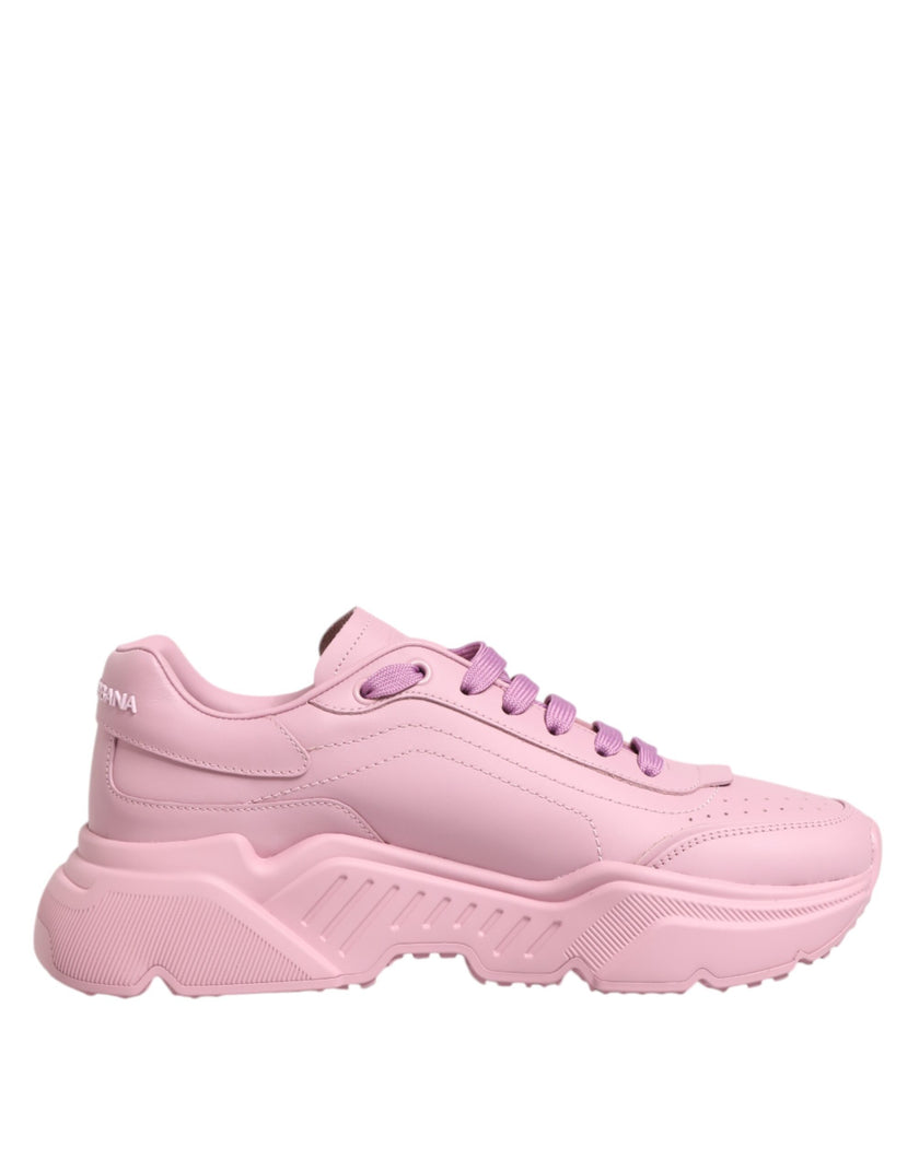 Dolce & Gabbana Rosa Leder Daymaster Low Top Sneakers Schuhe