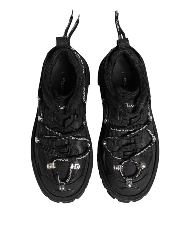 Dolce & Gabbana Schwarze Low Top Lace Up Trekking Sneakers Schuhe