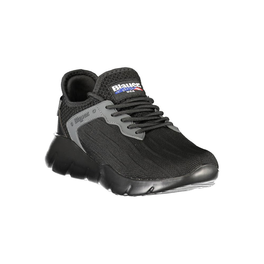 Blauer Schwarzer Herren-Sneaker aus Polyester