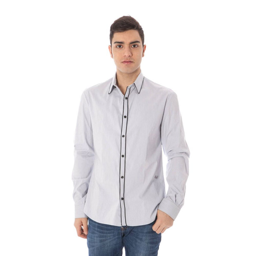 Costume National Azzurro Baumwollhemd für Herren
