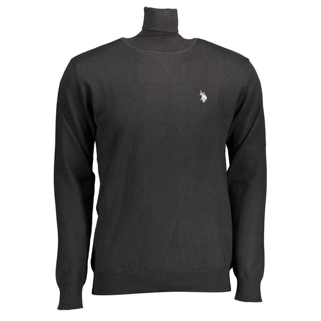 U.S. POLO ASSN. Schwarzes Baumwollhemd