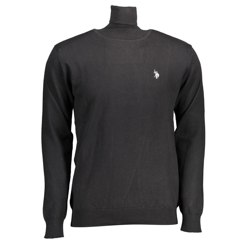 U.S. POLO ASSN. Schwarzes Baumwollhemd