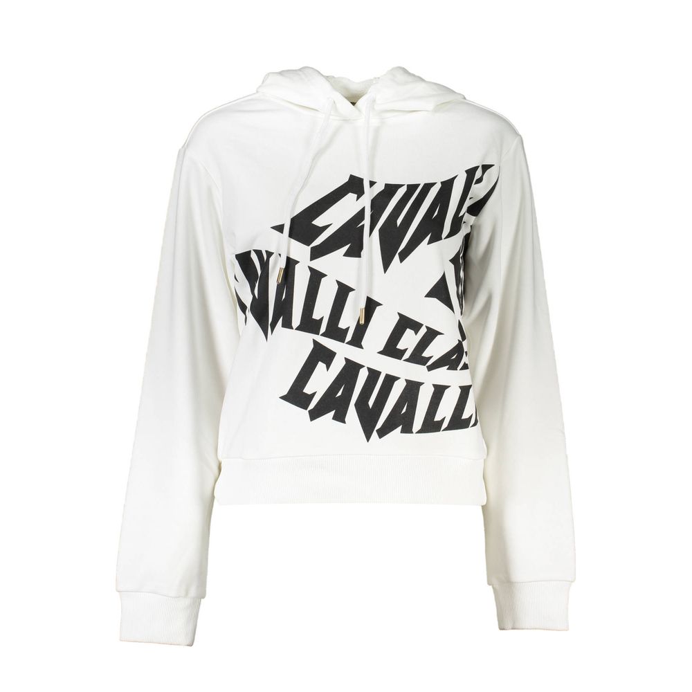 Cavalli Class Weißer Damenpullover aus Baumwolle