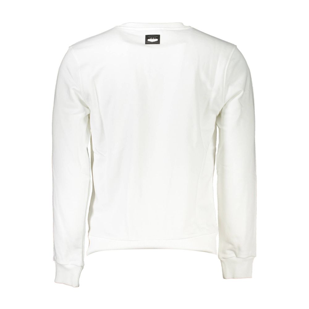 Cavalli Class Men's White Cotton Sweatshirt