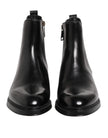 Dolce & Gabbana Schwarz Chelsea Leder Mid Calf Stiefel Schuhe