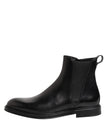 Dolce & Gabbana Schwarz Chelsea Leder Mid Calf Stiefel Schuhe