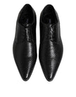 Dolce & Gabbana Schwarze Exotische Leder Schnürschuhe Derby