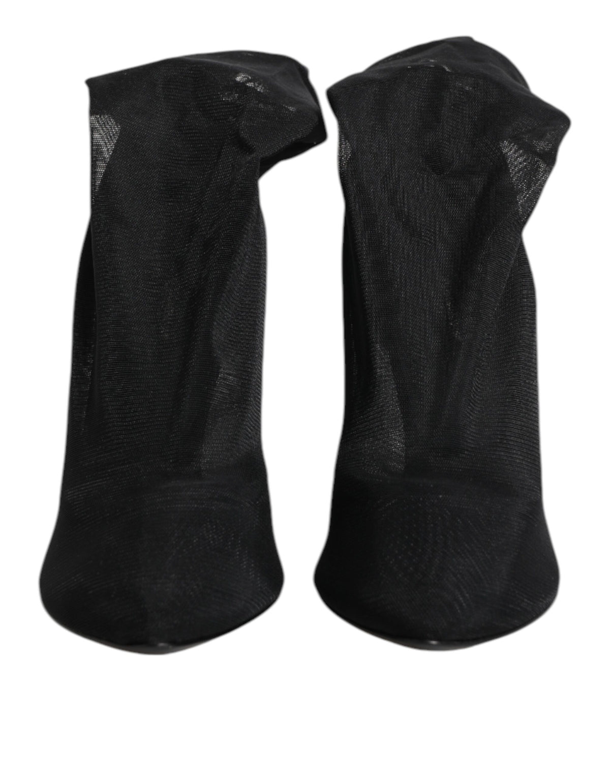 Dolce & Gabbana Schwarz Seide Stretch Mesh Socke Stiefel Schuhe