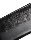 Dolce & Gabbana Schwarzes Leder Logo-Plakette Zip Around Continental Brieftasche
