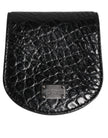 Dolce & Gabbana Schwarz Exotische Haut Münze Kondom Fall Halter Tasche Brieftasche