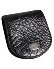 Dolce & Gabbana Schwarz Exotische Haut Münze Kondom Fall Halter Tasche Brieftasche
