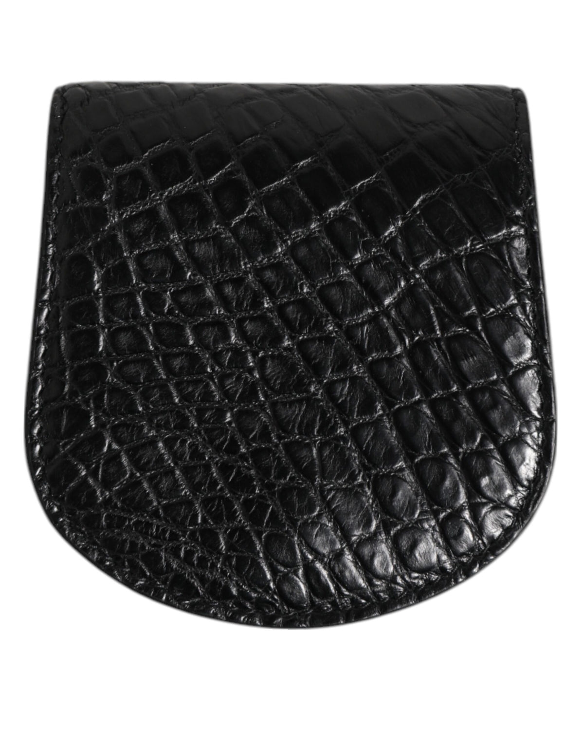 Dolce & Gabbana Schwarz Exotische Haut Münze Kondom Fall Halter Tasche Brieftasche