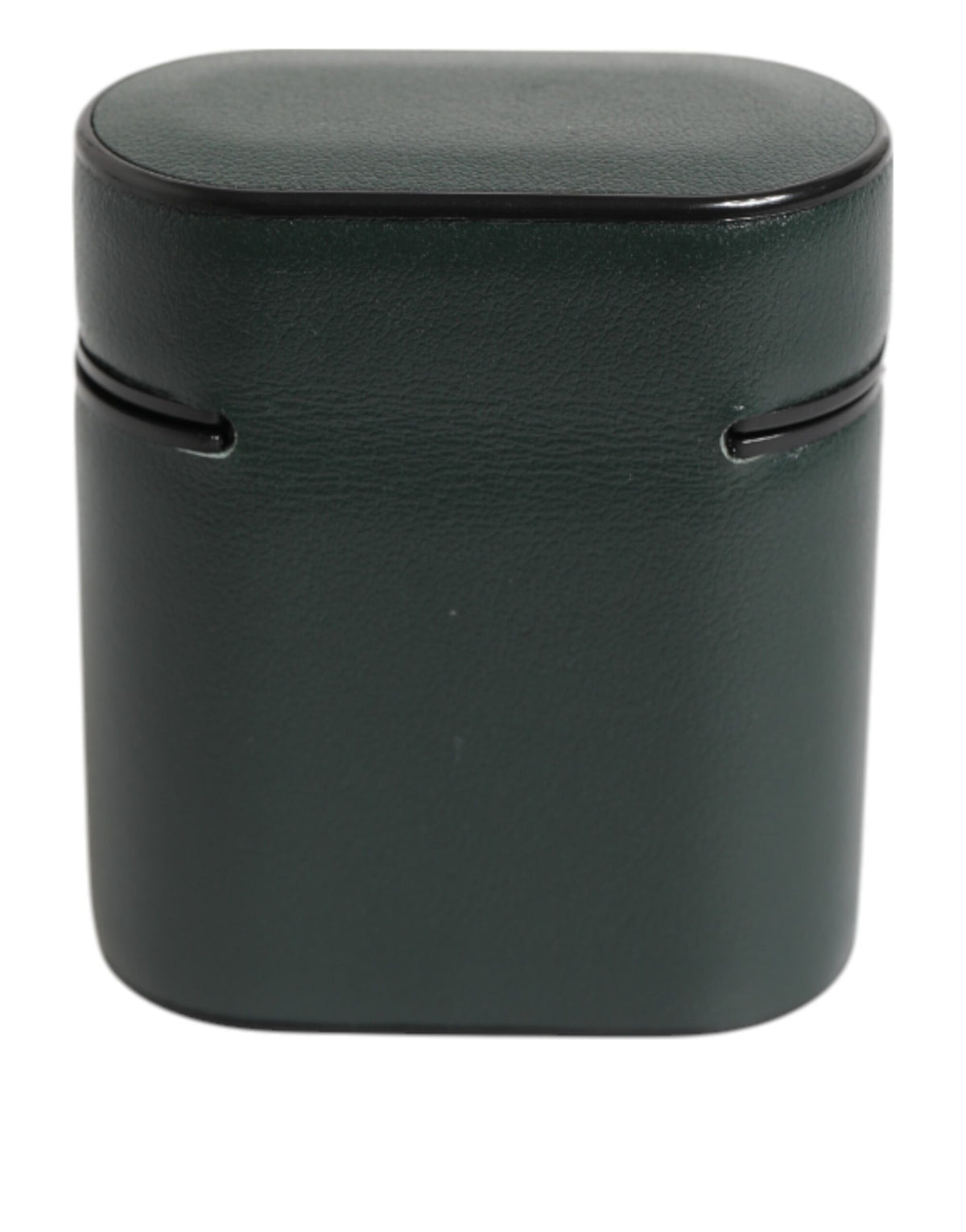 Dolce & Gabbana Schwarzes Leder Logo Druck Flip Halter Männer Airpods Fall