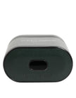 Dolce & Gabbana Schwarzes Leder Logo Druck Flip Halter Männer Airpods Fall