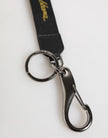 Dolce & Gabbana Schwarz Gelb Polyester DG Logo Silber Schlüsselanhänger Schlüsselanhänger