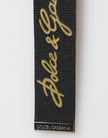 Dolce & Gabbana Schwarz Gelb Polyester DG Logo Silber Schlüsselanhänger Schlüsselanhänger