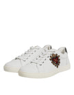 Dolce & Gabbana Weiß Sacred Heart Männer Low Top Turnschuhe Schuhe