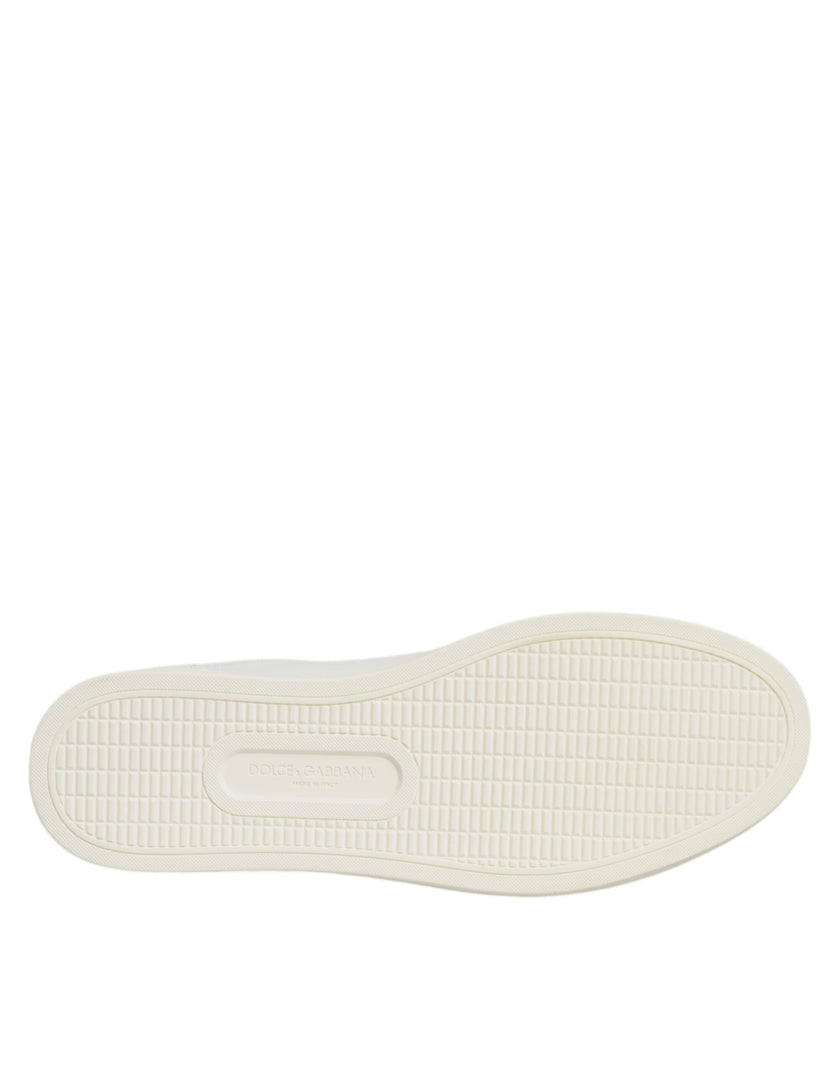 Dolce & Gabbana Weiß Sacred Heart Männer Low Top Turnschuhe Schuhe