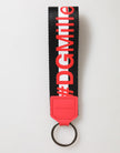 Dolce & Gabbana Rot Weiß DG Logo Polyester Messing Halter Schlüsselanhänger Schlüsselring