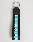 Dolce & Gabbana Mehrfarbiges Logo Polyester-Schlüsselanhänger mit Messing-Halter