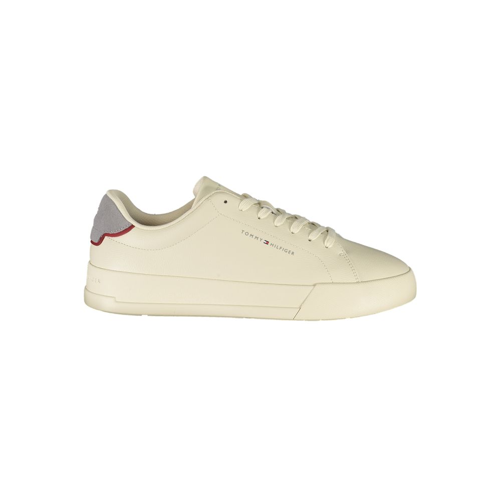 Tommy Hilfiger Men's Beige Polyurethane Sneakers