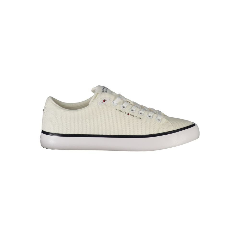 Tommy Hilfiger Men's White Polyurethane Sneakers