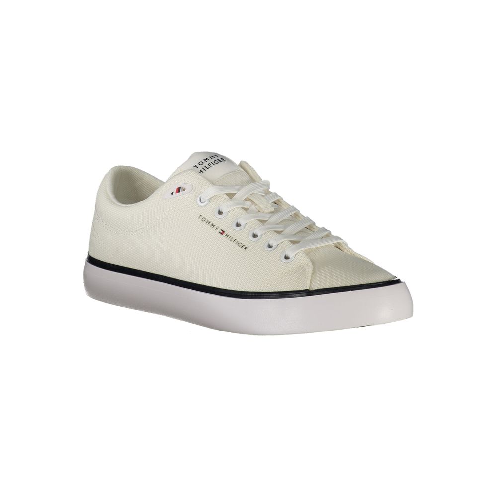 Tommy Hilfiger Men's White Polyurethane Sneakers