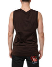 Dolce & Gabbana Braun Baumwolle ärmellose Unterwäsche Männer Tank Top