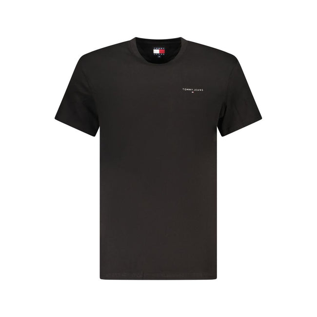 Tommy Hilfiger Schwarzes Baumwoll-T-Shirt für Herren