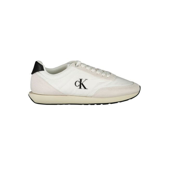 Calvin Klein Weiße Herren-Sneaker aus Polyester