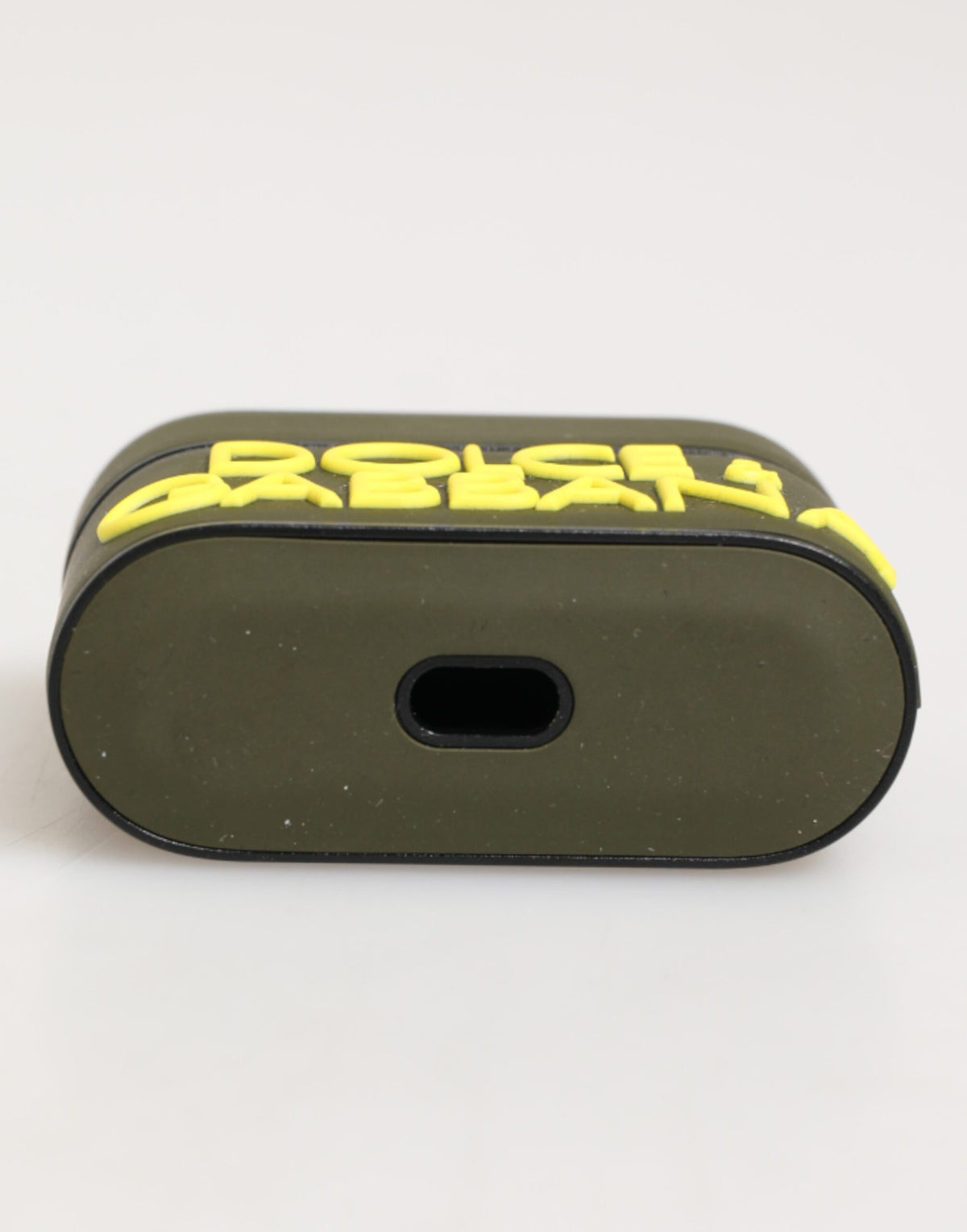 Dolce & Gabbana Army Green Rubber Logo Embossed Accessories AirPods Case