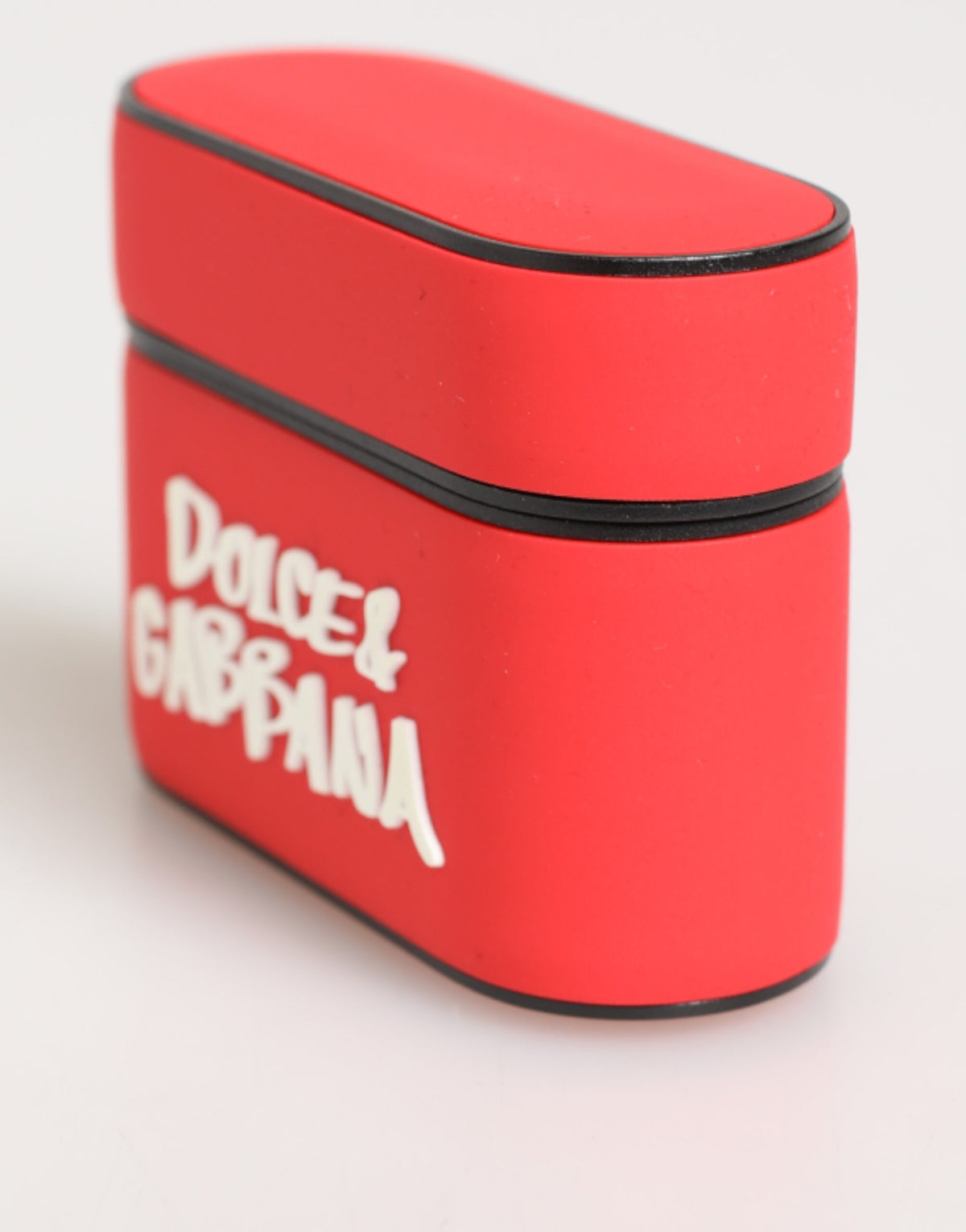Dolce & Gabbana Red PVC DG Logo Embossed Men's Flip Case for Airpods