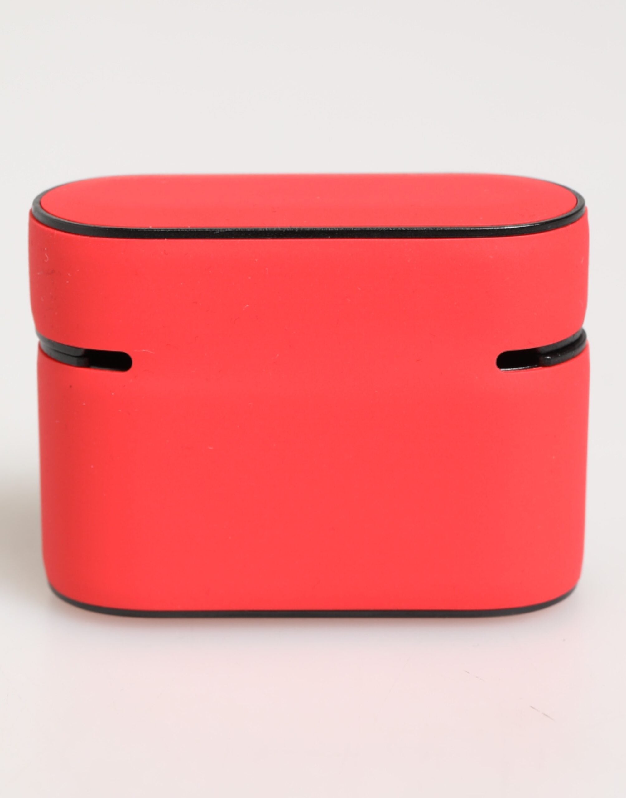 Dolce & Gabbana Rotes PVC DG Logo geprägte Herren Flip Case Airpods Hülle