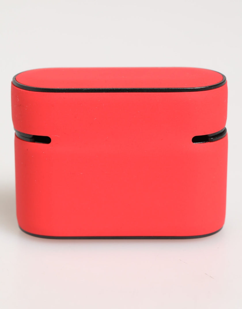 Dolce & Gabbana Rotes PVC DG Logo geprägte Herren Flip Case Airpods Hülle