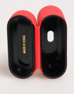 Dolce & Gabbana Rotes PVC DG Logo geprägte Herren Flip Case Airpods Hülle