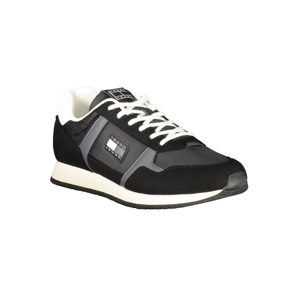 Tommy Hilfiger Men's Black Polyurethane Sneaker