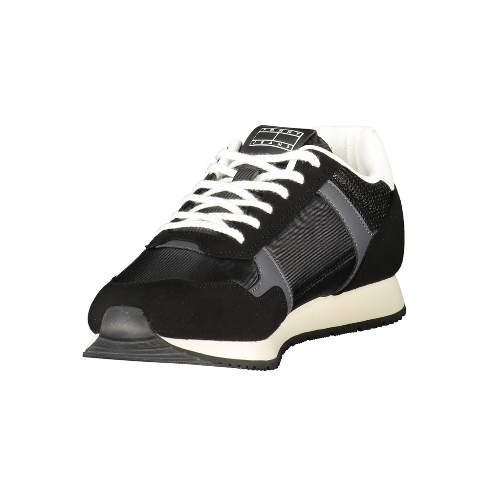 Tommy Hilfiger Men's Black Polyurethane Sneaker