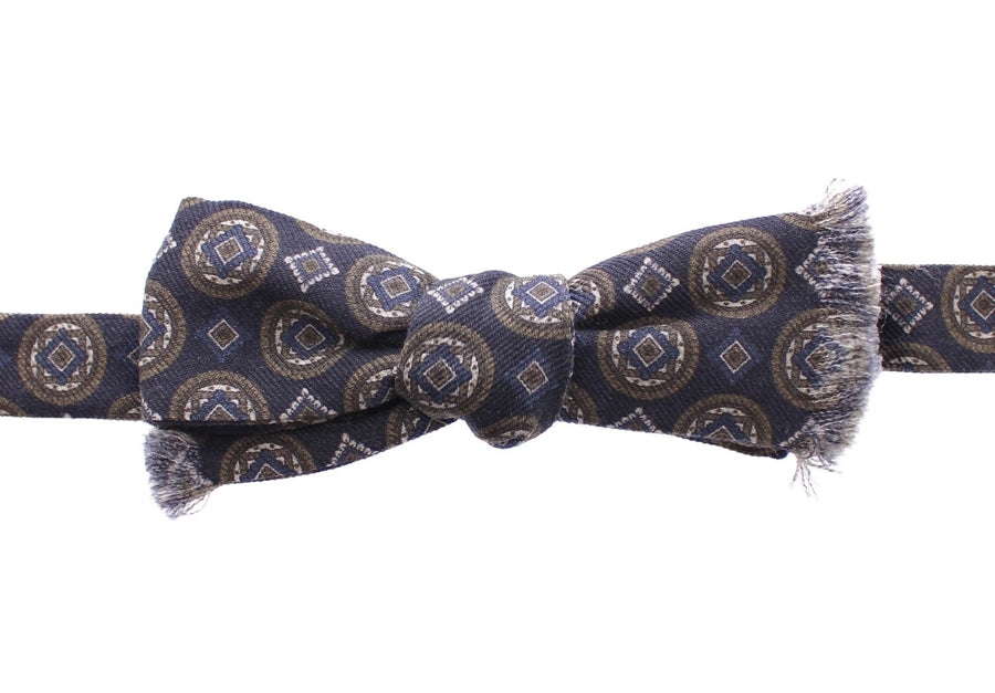 Dolce & Gabbana Blaue Seide Barock Fantasi Gebundene Fliege Papillon