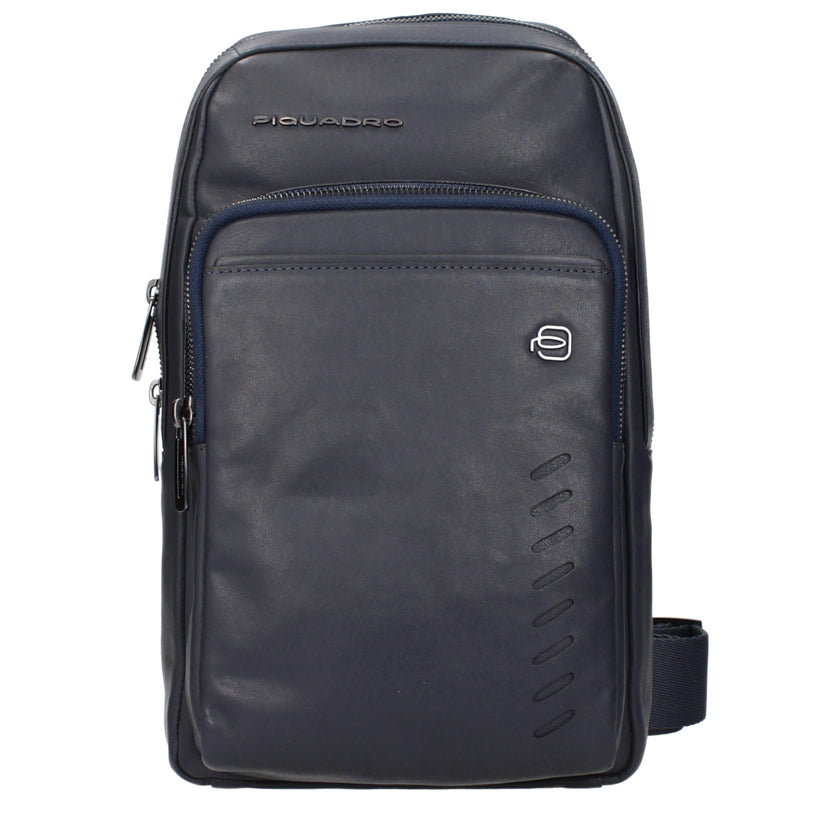 Piquadro Blaue Leder Umhängetasche