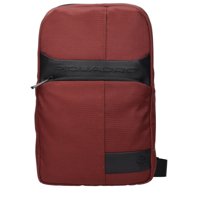 Piquadro Rote Stoff-Crossbody-Tasche