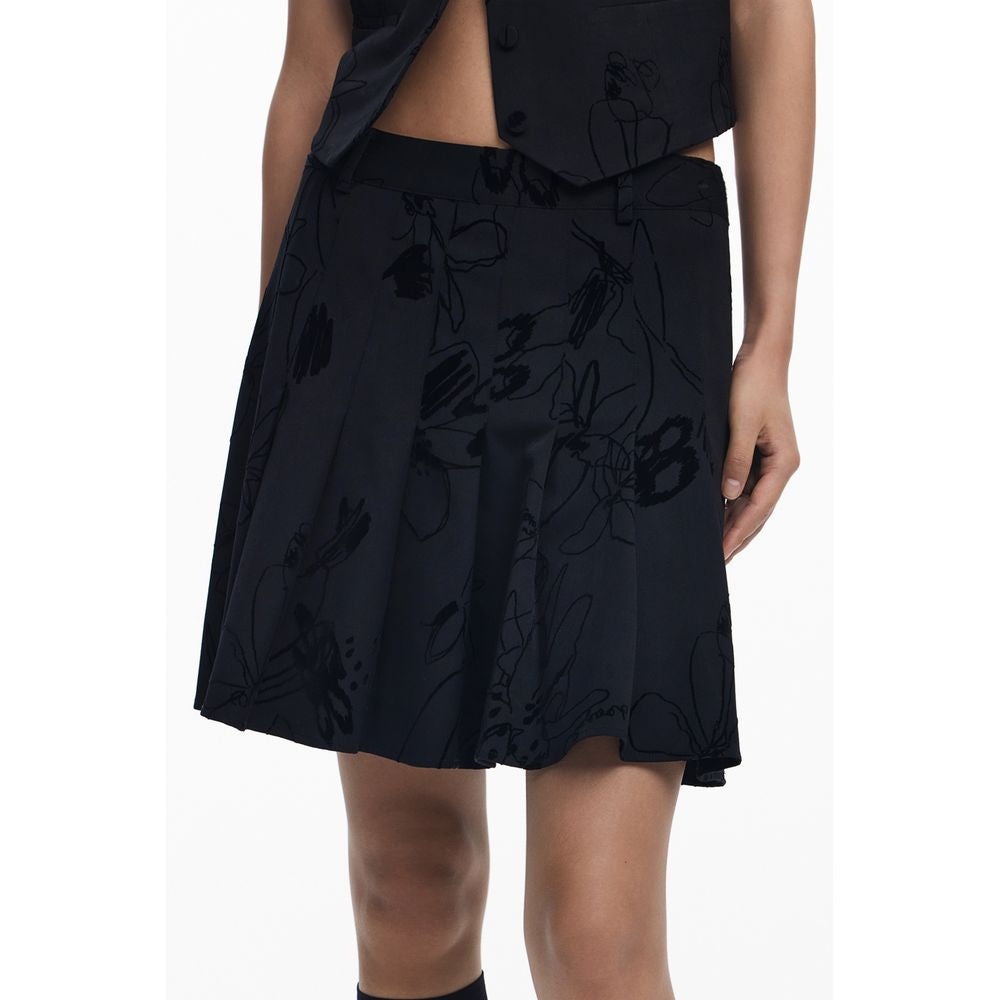 Desigual Schwarzer Damenrock aus Polyester