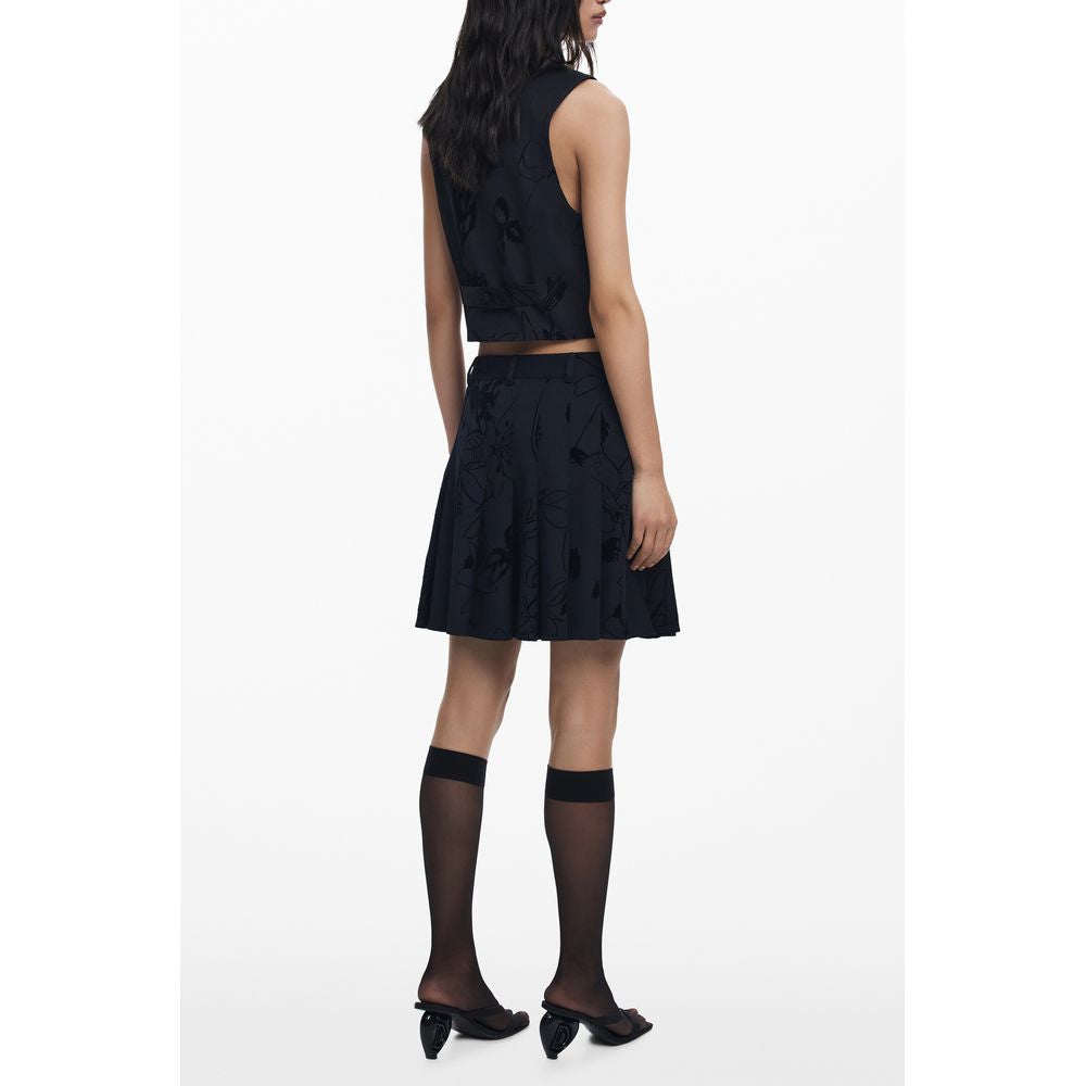 Desigual Schwarzer Damenrock aus Polyester