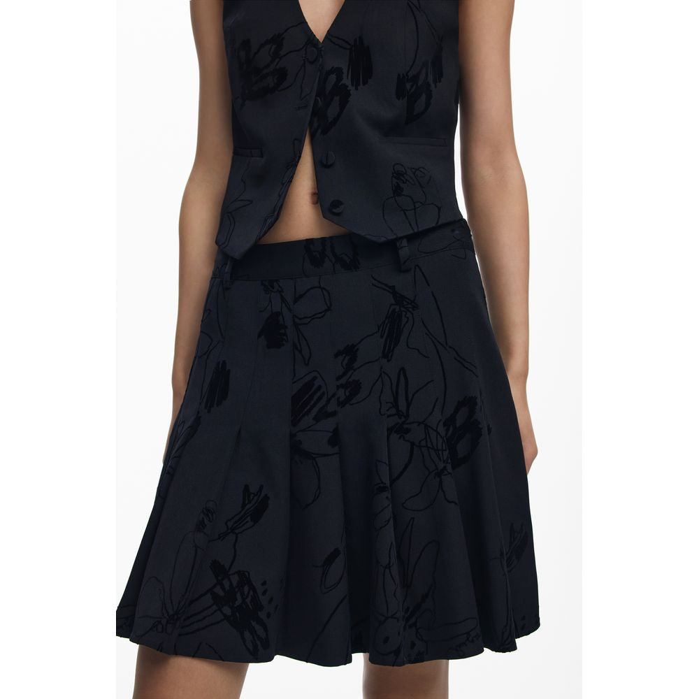 Desigual Schwarzer Damenrock aus Polyester