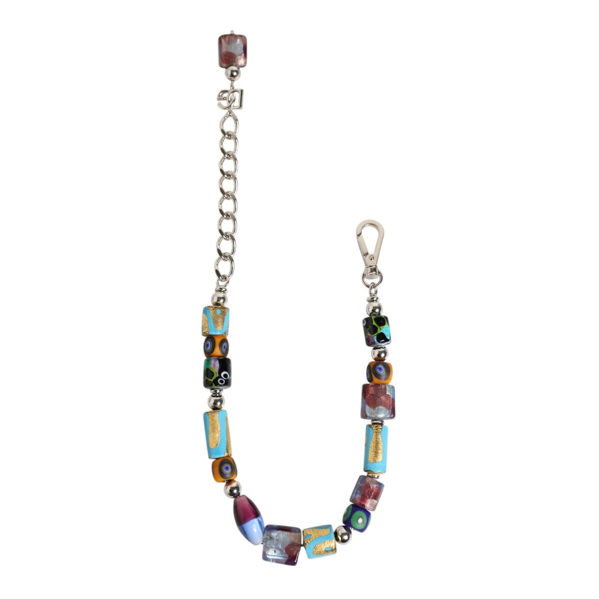 Dolce & Gabbana Multicolor Muranoglasperlen Messing Zamak Halskette